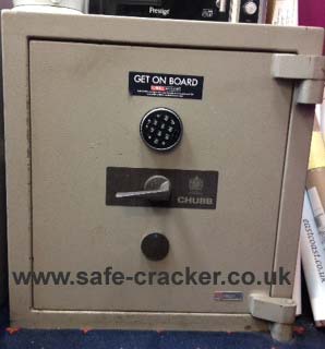 Safe with failed electronic combination lock